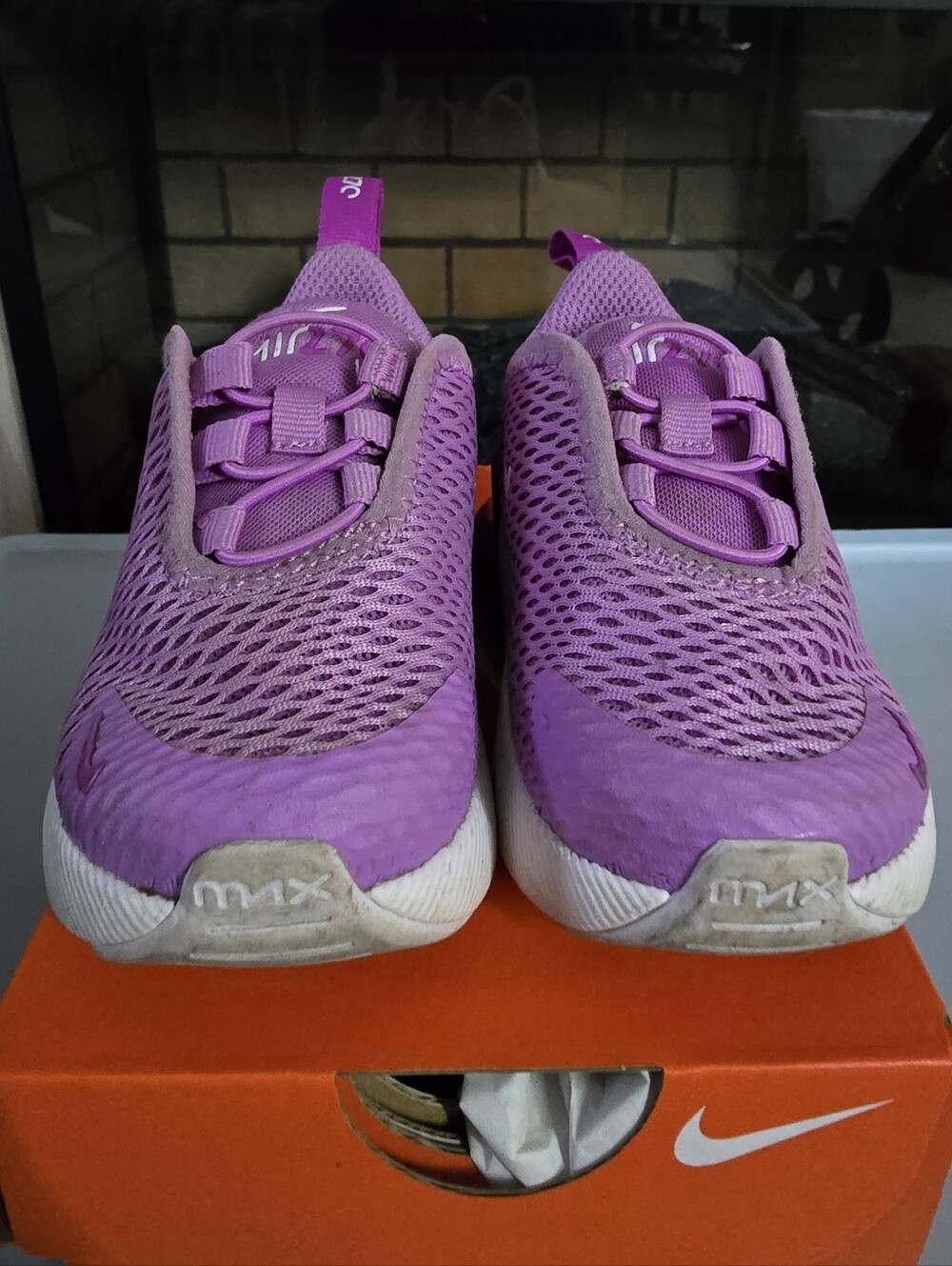 Nike Air Max 270 Toddler Girls Shoes Size 5C Purple Lilac Sneakers